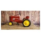 REPRODUCTION Eska John Deere Red Coffin Block Model A pedal tractor