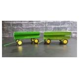 1/16 Scale Eska/Ertl John Deere (2)-flare box wagons
