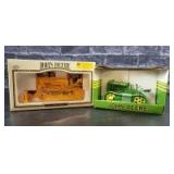 1/16 Scale Ertl/Spec Cast John Deere (2)-crawlers w/die-cast tracks