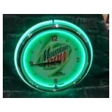 Diet Mt. Dew Neon Clock