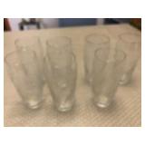 (7) Pepsi Embossed Swirl Glasses