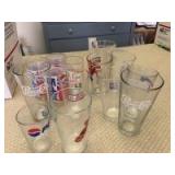 (14) Misc Pepsi Glasses