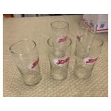 (5) Pepsi Syrup Glasses