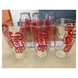 (6) Large Pepsi Glasses