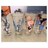 (16) Misc Character Glasses w/ Black & White Lettering
