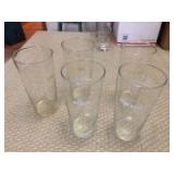 (5) Tall Pepsi Glasses