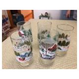 (5) Holiday Pepsi Glasses