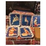 (5) Pepsi Girl Metal Trays