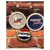 (3) *Reproduction* Pepsi Clocks
