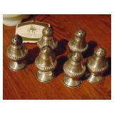 Small sterling silver salt & pepper shakers