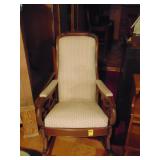 Ornate antique oak parlor rocker