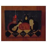 Folk art type cat print