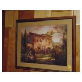 Large framed cottage print