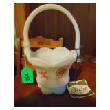Hand made fenton basket