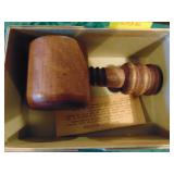 wooden nut cracker in box
