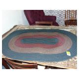 Braided oval rug