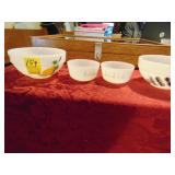 (4) Fire-King Oven Ware Fruit Bowls