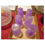 Flat of frostd Purple tumblers