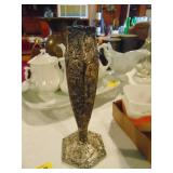 Unusual Art Deco silverplate vase