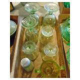 Flat of Vaseline glass