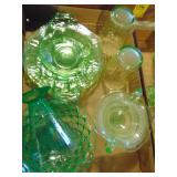 Vaseline & Green Depression Pieces
