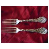2  Sterling Dinner Forks