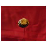 Antique hat pin, 10karat gold tip