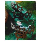 Cast iron candle holders (2)