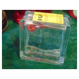 Glass coin bank