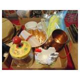 flat of kitchen collectibles