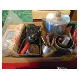 Flat of Retro kitchen collectibles