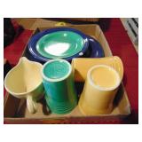 flat of fiesta ware