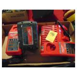 2 Milwaukee charging packs + battery