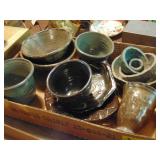 Flat of Misc. Pottery pieces