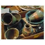 flat of Misc. Pottery pieces
