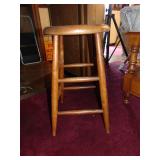 antique style oak stool