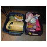 2 Totes of Barbie Accessories