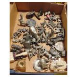 flat of pewter miniatures