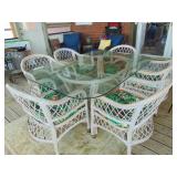 Quality glass top patio set