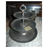 Aluminum 3 Tier table top dish