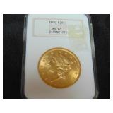 1904 GOLD Liberty Double Eagle MS61