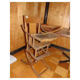 wooden antique high chair