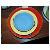 Colorful made in Yugoslavia metal pans