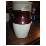 2 tone stoneware pitcher