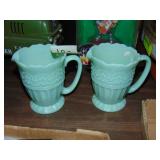 Pioneer Woman Jadeite cream & sugar