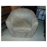 contemporary suede swivel chair