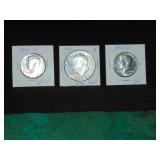 xtra nice!  1973 Ike dollar, (2) 1970 Kennedy