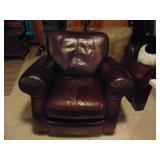NATUZZI leather type Reclining Club Chair