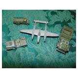 (4) Antique Metal Tootsie Toys