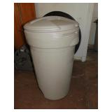 Rubbermaid Can full of extension cords & Hoses